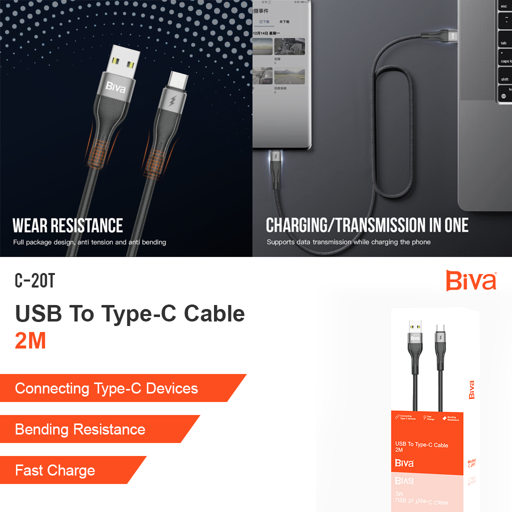 Fast charging Type C USB 2M