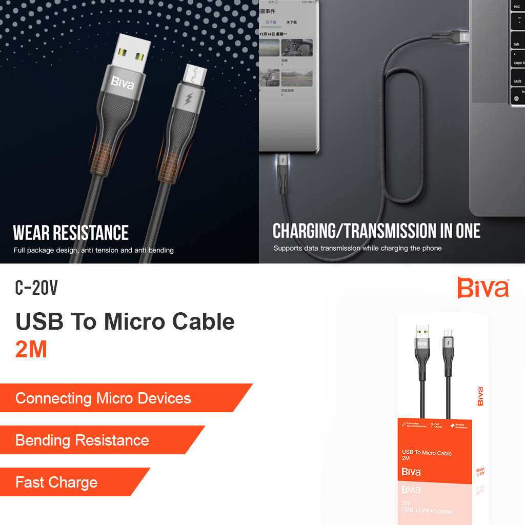 USB To Micro Cable 2M