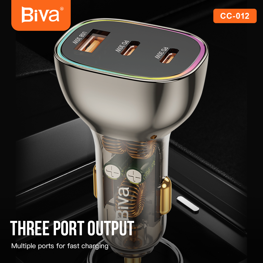 90W 3 Ports Car Charger